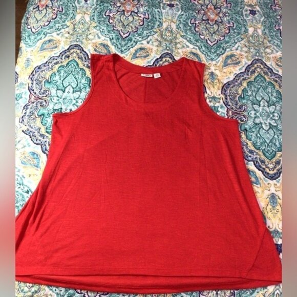 Cato Red Sleeveless Scoop Neck Tank Top (0066) - Picture 7 of 11